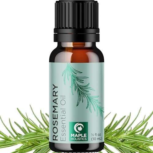 Pure Rosemary Essential Oil for Aromatherapy - Undiluted Rosemary Oil for Hair Skin and Nails - Rosemary Essential Oil for Diffusers Plus Hair Oil for Enhanced Shine Cleansing and Dry Scalp Treatment | Amazon (US)