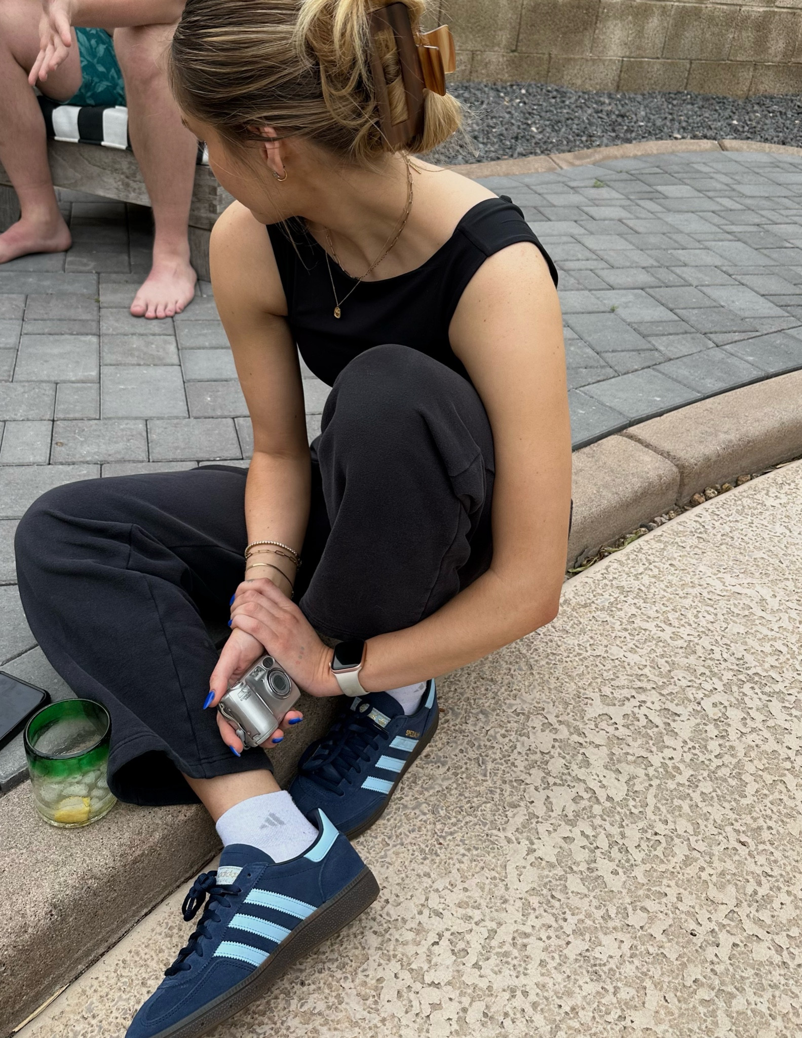 spring outfit for the transition to warmer weather all black gold jewelry. OBSESSED w this Amazon tank 

#LTKshoecrush #LTKfindsunder50 #LTKstyletip
