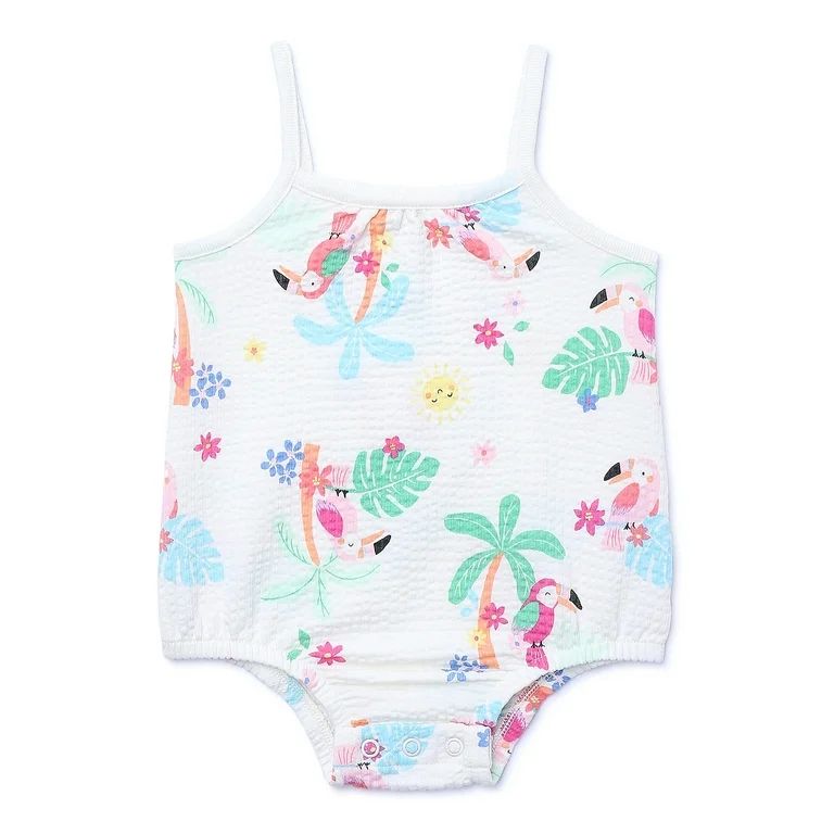 Garanimals Baby Girl Print Seersucker Cami Bodysuit, Sizes 0-24 Months | Walmart (US)