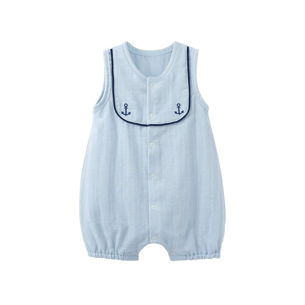 pureborn Baby Boys Girls Nautical Romper One-Piece Beach Outfit Summer Clothes 0-24 Months | Amazon (US)