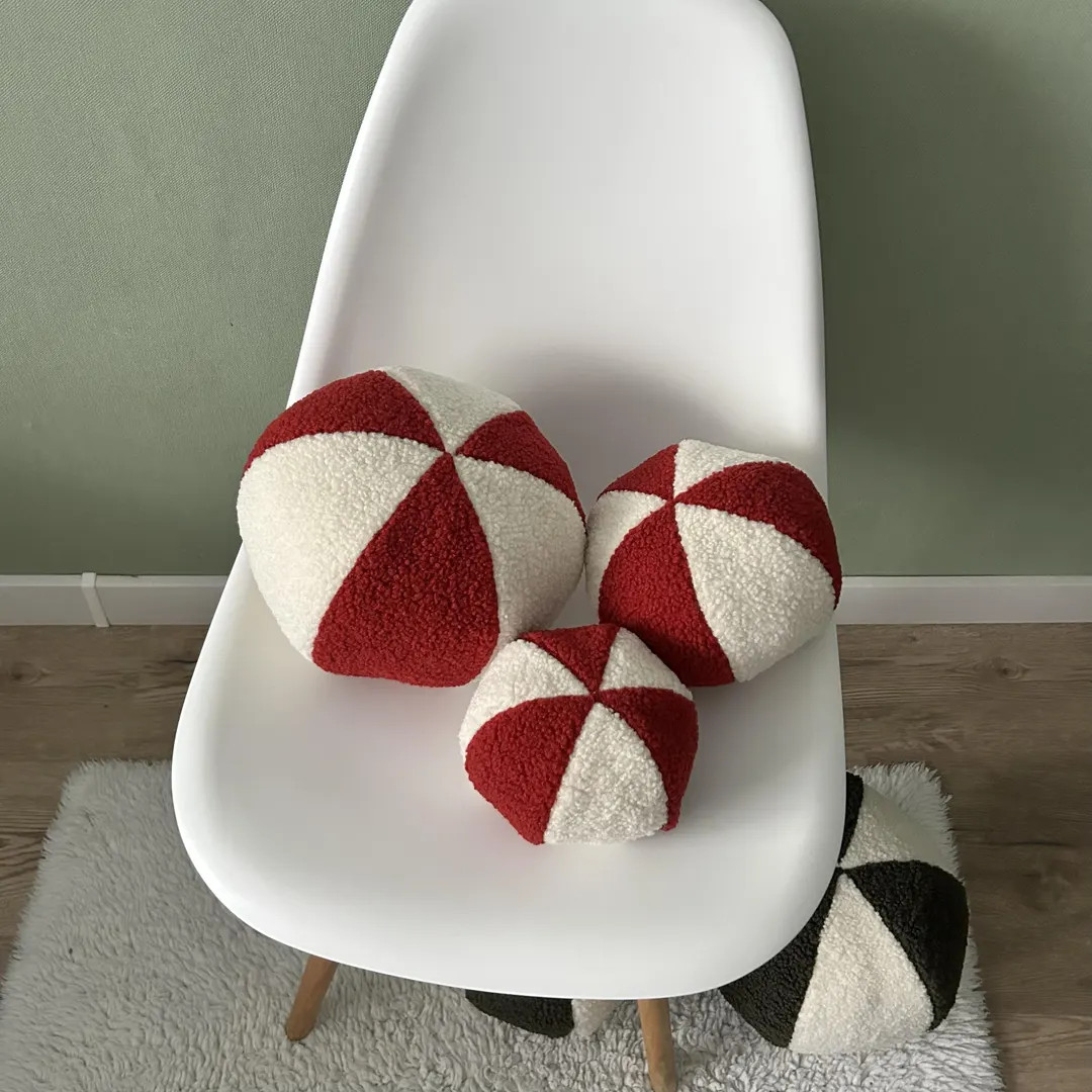 Boucl\u00e9 Ball Pillow | Handmade Cushion | Christmas Home Decor | Cozy Nursery Decor Gift | Sof... | Etsy (Global)