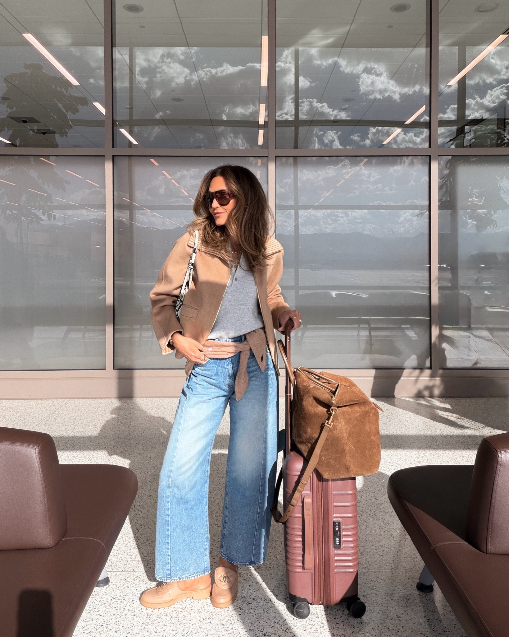 Airport outfit > airport pajamas. Sorry, I said it 🫣🤎 I will always choose comfy and put together.

Jeans tts/25 jacket and sweater XS

#LTKTravel #LTKSeasonal #LTKOver40