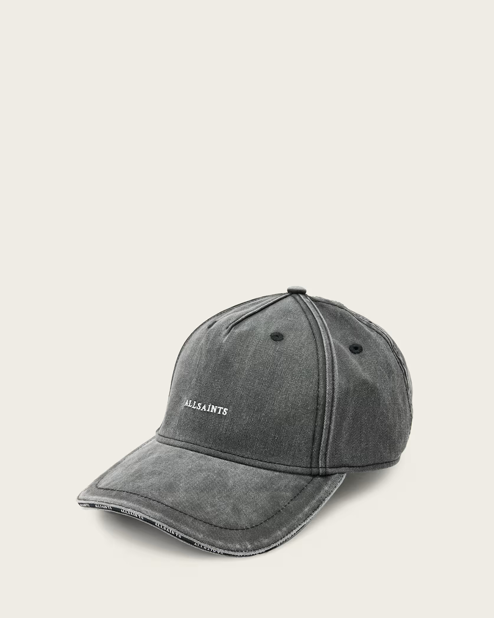 Felix Embroidered Baseball Cap Washed Black | ALLSAINTS US | AllSaints US