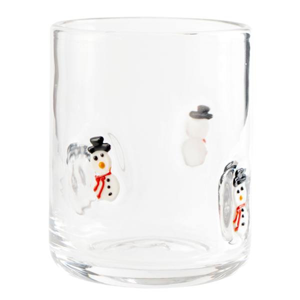 Snowman Icon Double Old Fashioned Glass, 17.25oz | At Home
