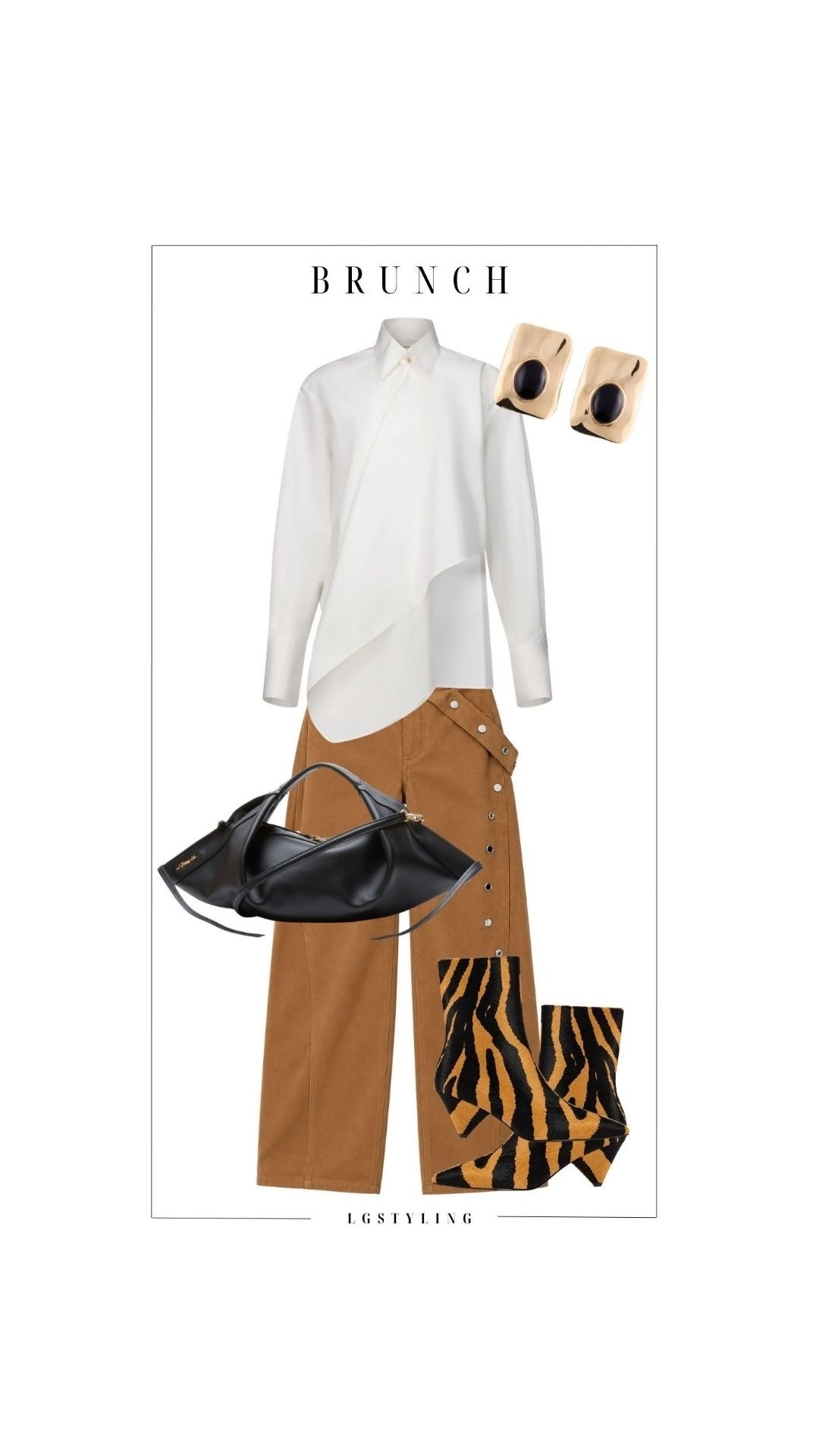 BRUNCH 🥂
Brunch calls for a little more personality. Starting with a crisp white button-down and camel pants, then adding zebra boots and sculptural accessories to take the basics somewhere more interesting. Proof that one statement piece can completely change the energy of an outfit.
#BrunchOutfit #FallBrunchStyle #FallOutfit #StatementBoots #WeekendStyle

#LTKgrwm #LTKootd