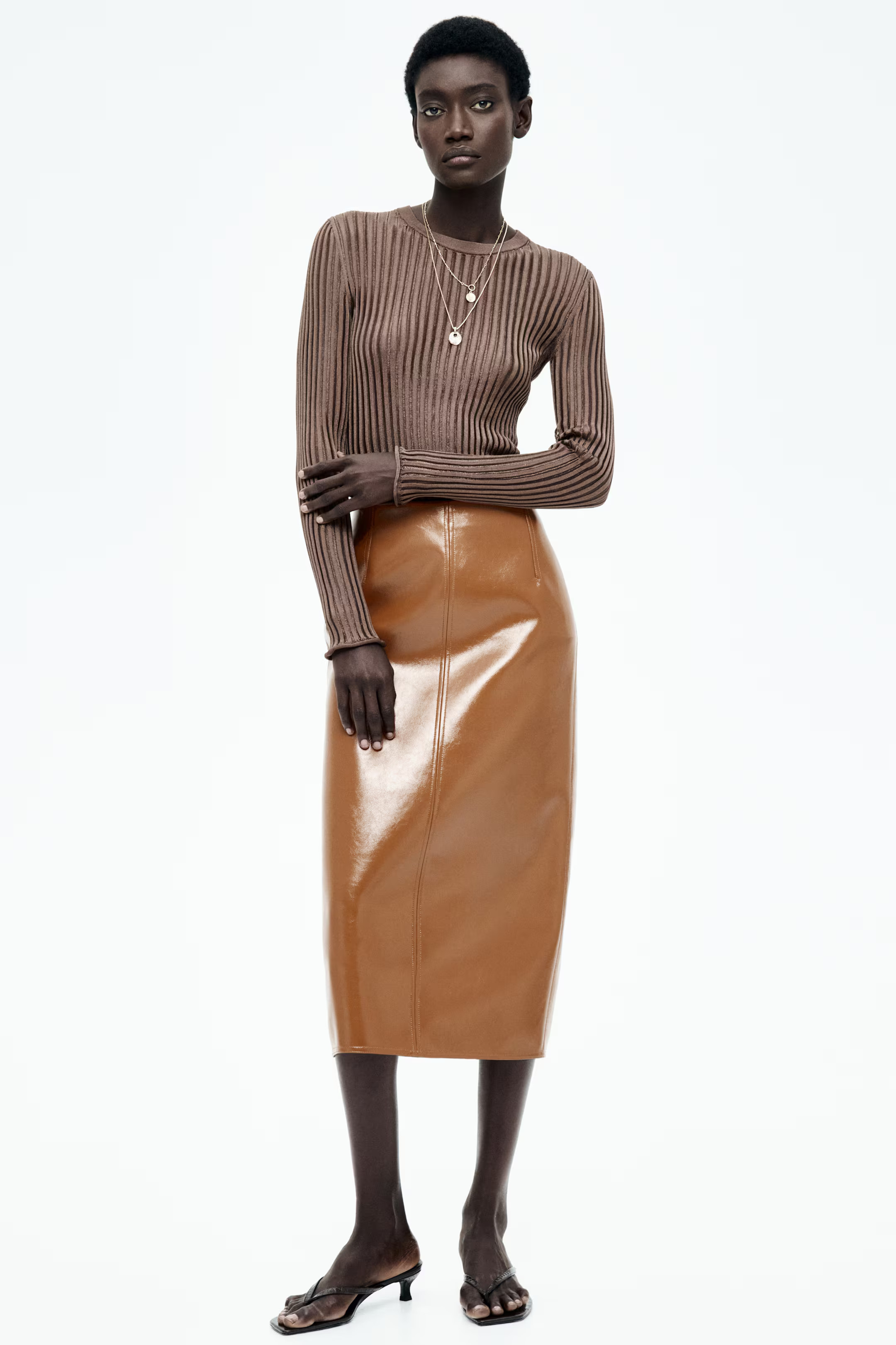Coated Pencil Skirt | H&M (US + CA)
