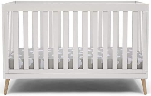 Delta Children Essex 4-in-1 Convertible Baby Crib, Bianca White with Natural Legs | Amazon (US)