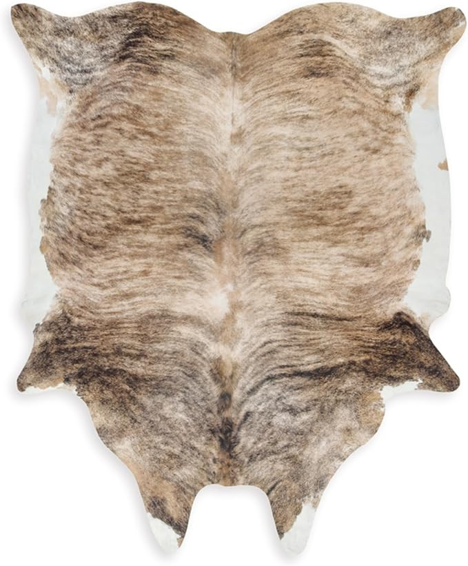 Signature Design by Ashley Sportsmen Casual 6.39 x 7.9 Medium Pile Faux Hide Animal Print Rug, Br... | Amazon (US)