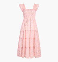 The Ellie Nap Dress - Pansy in Pink Multi Georgette | Hill House Home