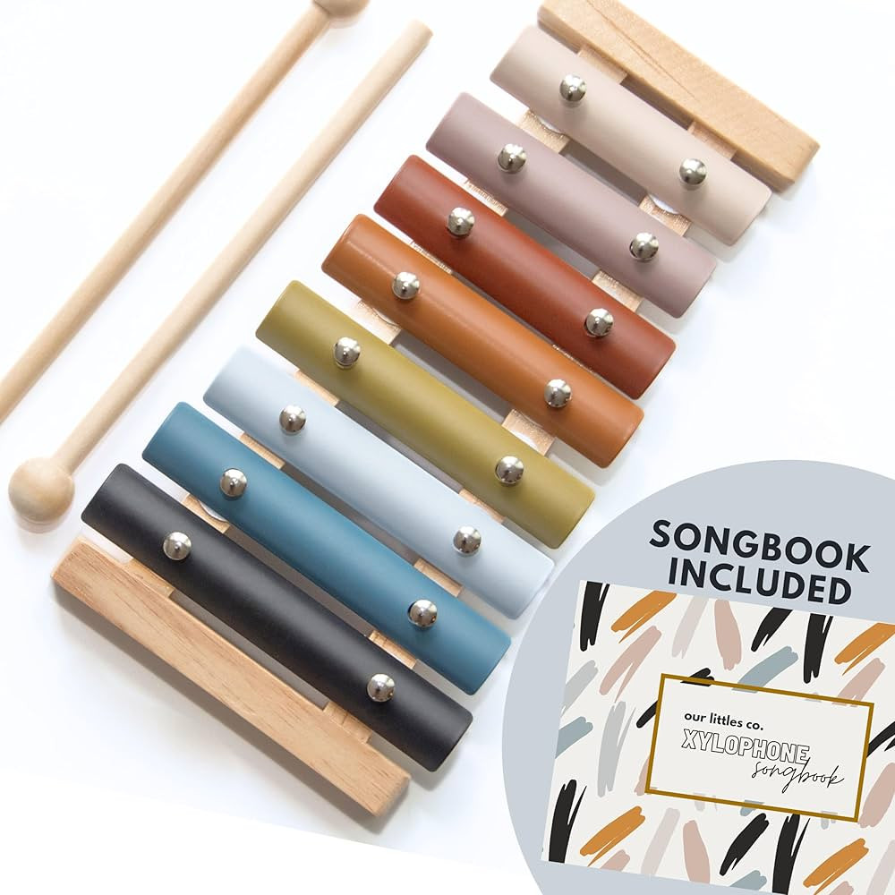 Neutral Xylophone Instrument | Montessori Musical Toy for Toddlers & Kids Song Book | Educational... | Amazon (US)