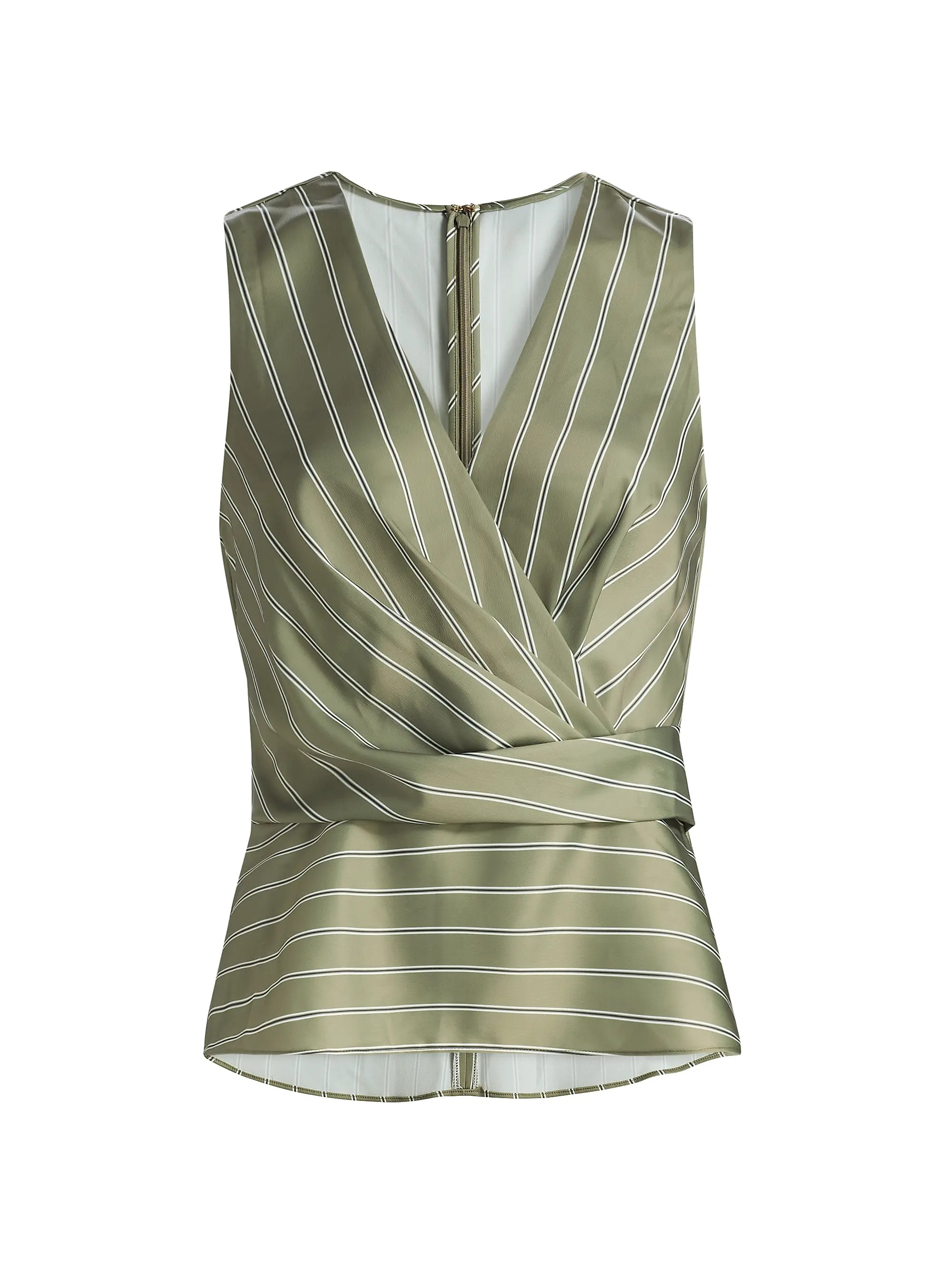 Veronika Striped Draped Sleeveless Top | Saks Fifth Avenue