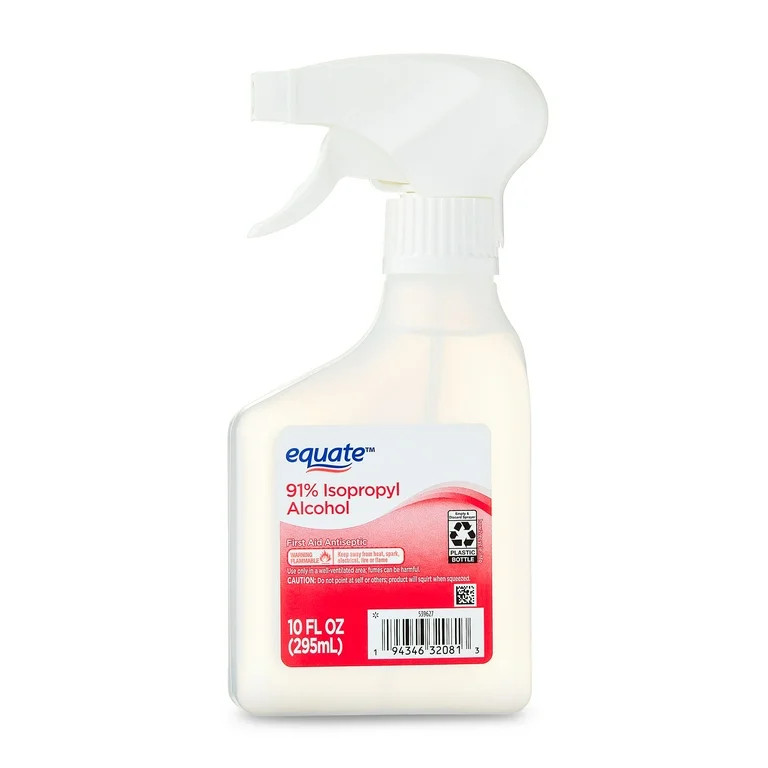 Equate 91% Isopropyl Alcohol First Aid Antiseptic, Topical Solution Spray, 10 fl oz | Walmart (US)