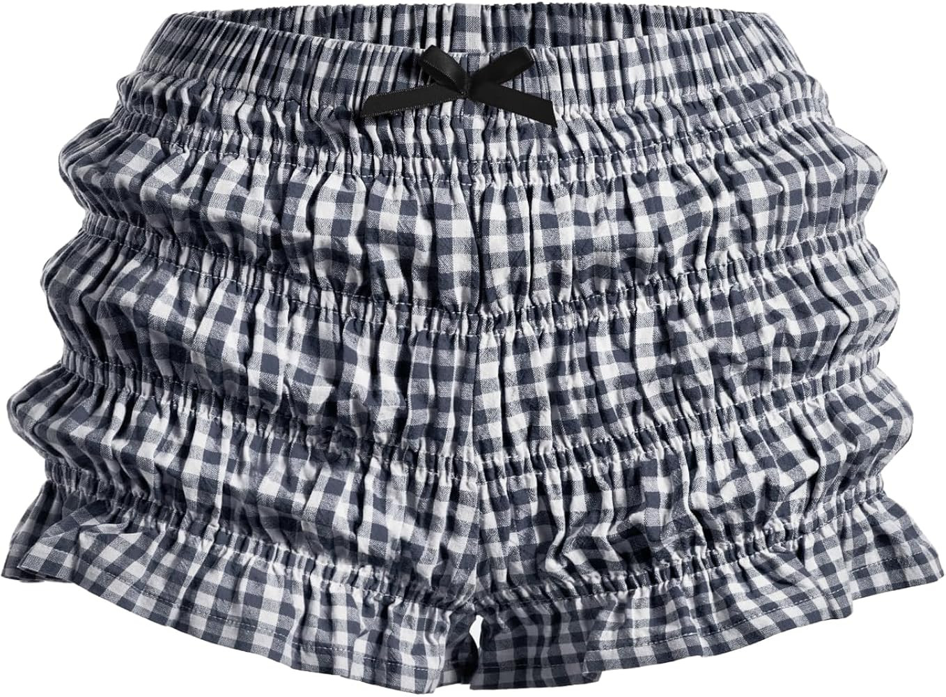 IWOLLENCE Women's Ruffle Shorts Gingham Micro Mini Shorts Cute Bloomers | Amazon (US)