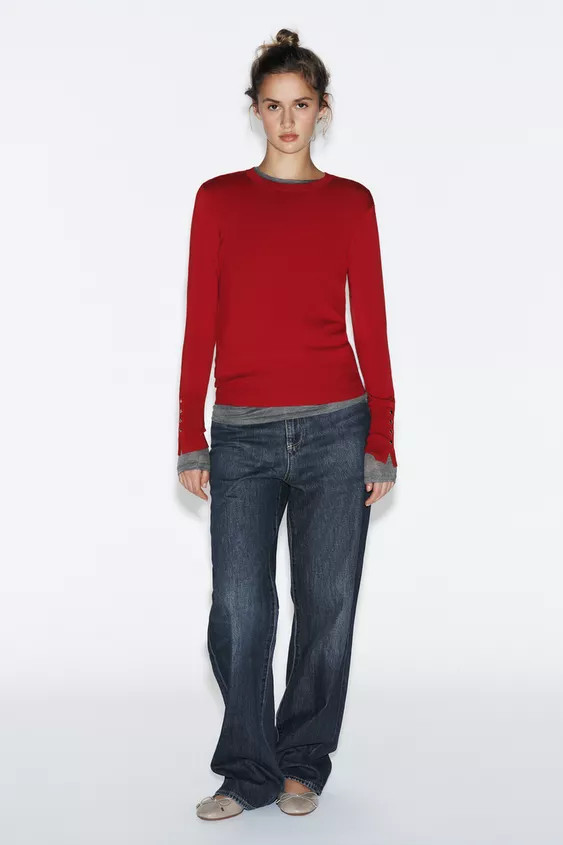 BASIC PLAIN KNIT JUMPER | Zara US
