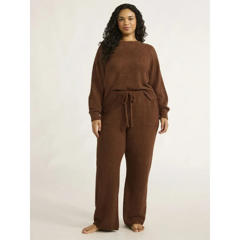 Joyspun Women's Chenille Top and Pants Set, 2-Piece, Sizes XS-3X | Walmart (US)