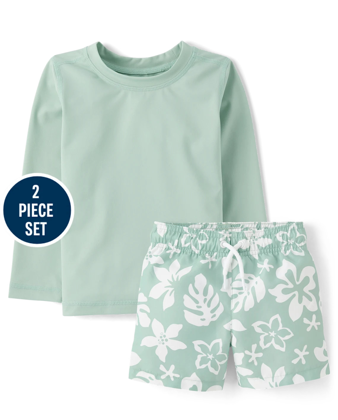 Baby And Toddler Boys Tropical Rashguard Swimsuit - green | The Children's Place