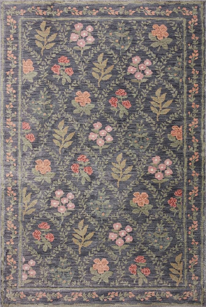 Loloi Rifle Paper Co Fiore Charcoal 5' x 7'-10" Area Rug | Amazon (US)
