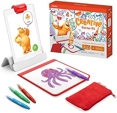 Osmo - Creative Starter Kit for iPad - 3 Educational Learning Games - Ages 5-10 - Drawing, Word Prob | Amazon (US)