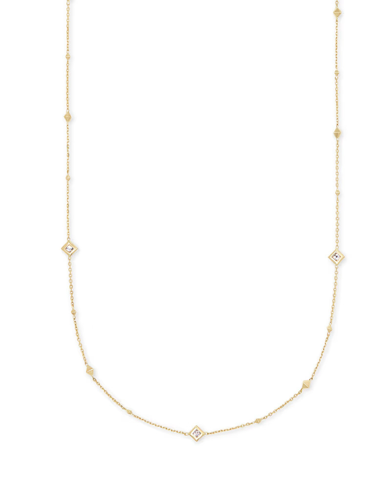 Michelle 14k Yellow Gold Strand Necklace in White Diamond | Kendra Scott | Kendra Scott