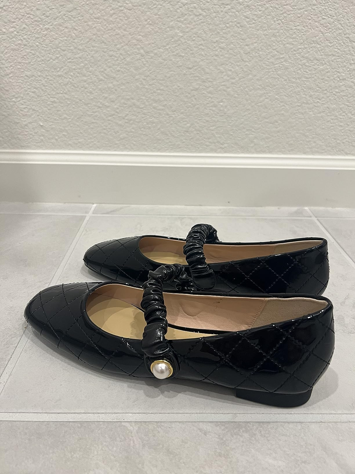 C.Paravano Mary Jane Flats for Women | Women's Ballet Flats | Mary Jane Shoes Women | Leather Squ... | Amazon (US)