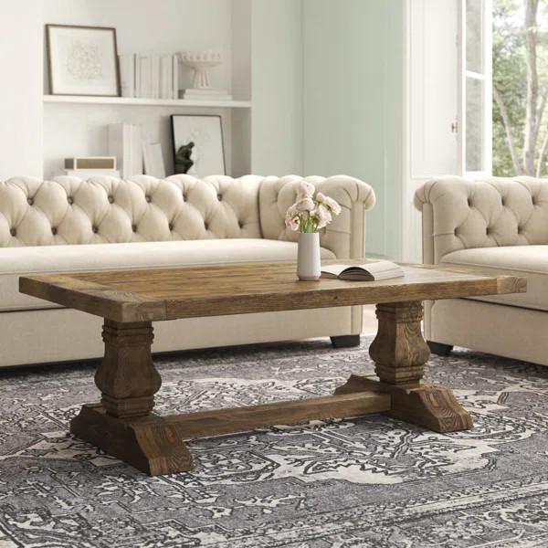 Summit Solid Wood Trestle Coffee Table | Wayfair Professional