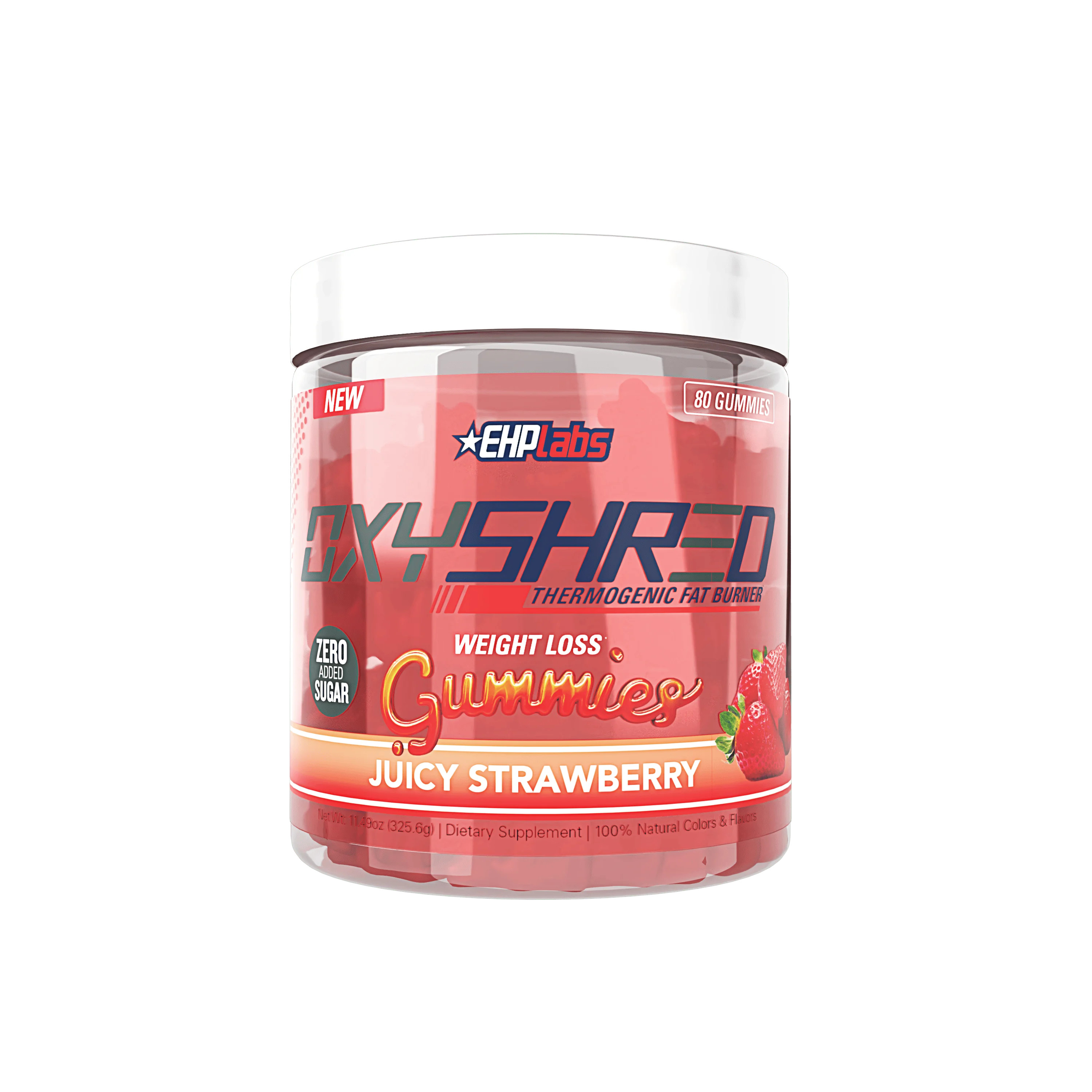EHP LABS OxyShred Weightloss Gummies, Juicy Strawberry, 80 count - Walmart.com | Walmart (US)