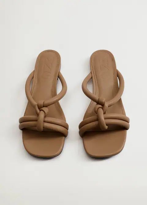 Knot strips sandals | MANGO (US)