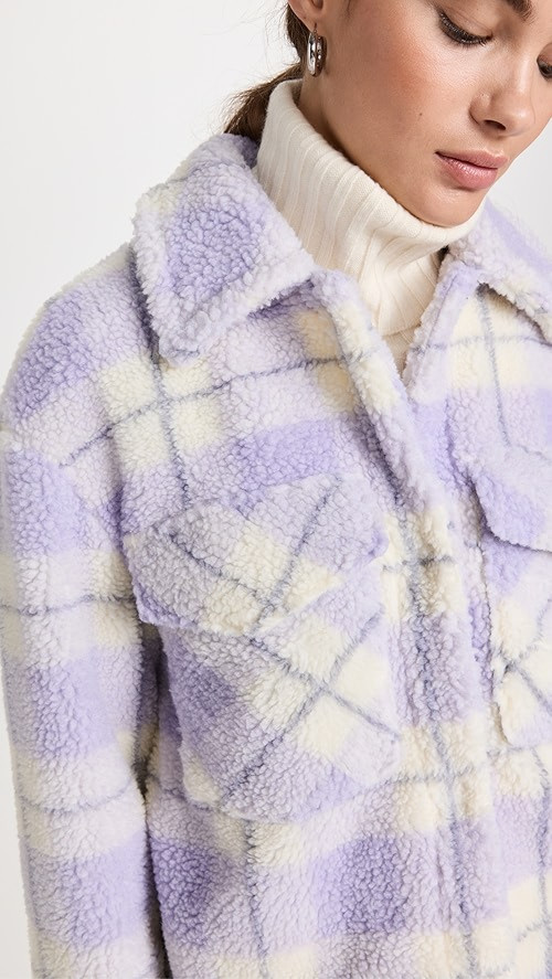 Plaid Faux Fur Jacket | Shopbop
