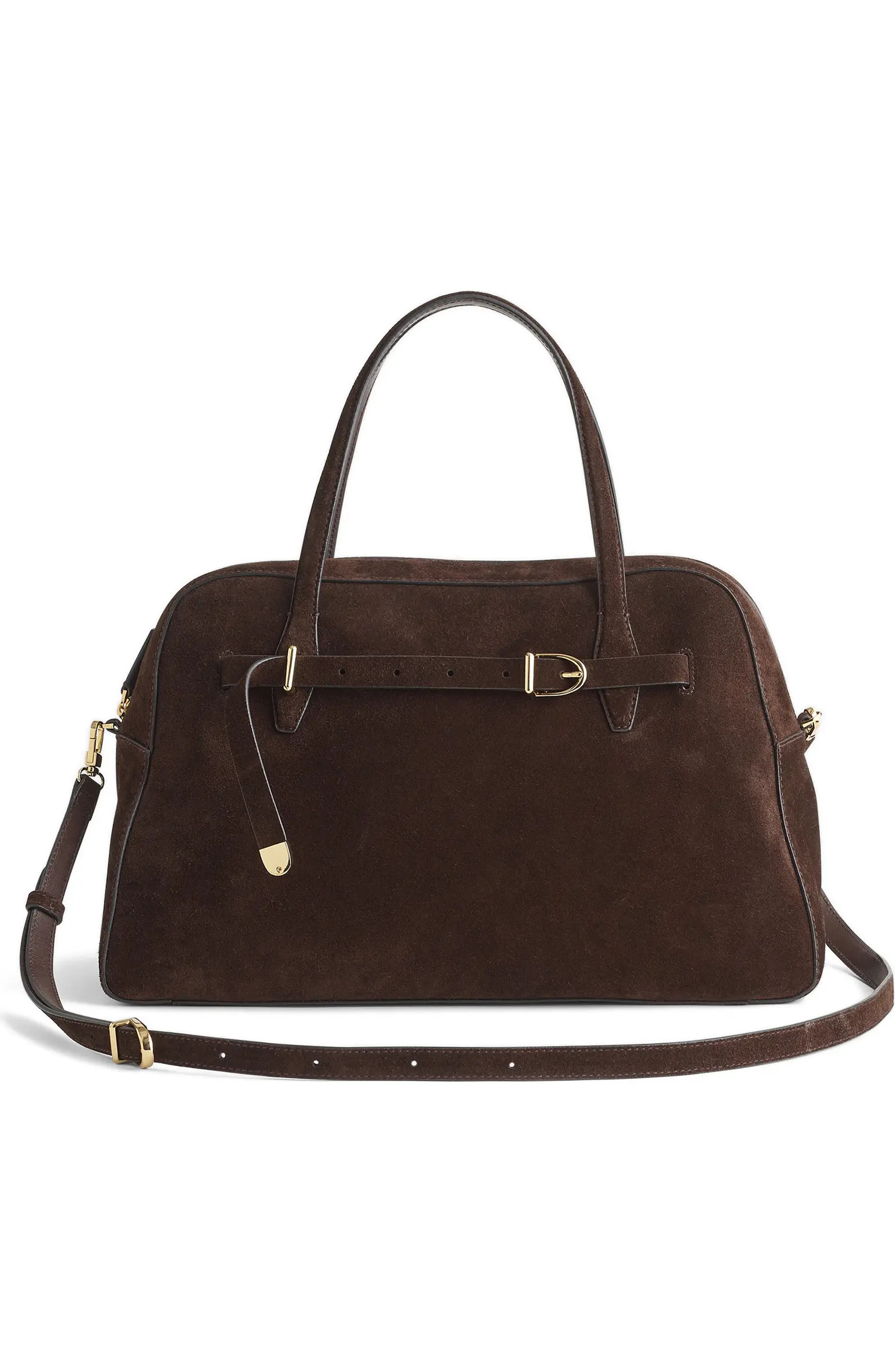 The Belted Suede Satchel | Nordstrom