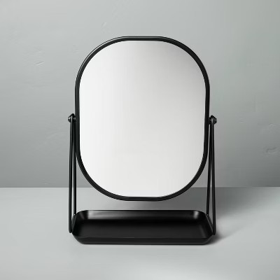 Metal Vanity Flip Mirror with Tray Black - Hearth & Hand™ with Magnolia | Target