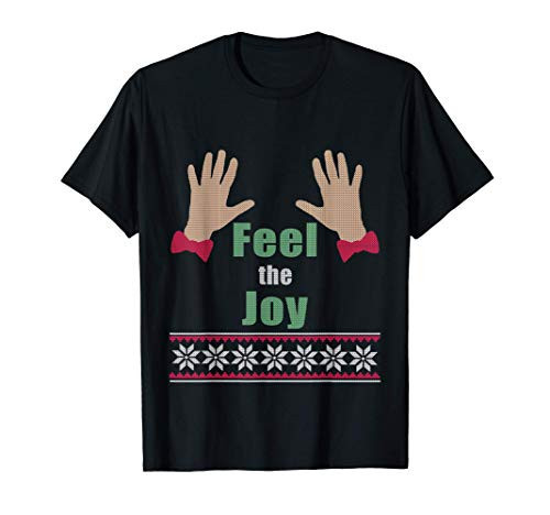 Funny Feel The Joy Christmas Gift Ugly Sweater T-Shirt | Amazon (US)