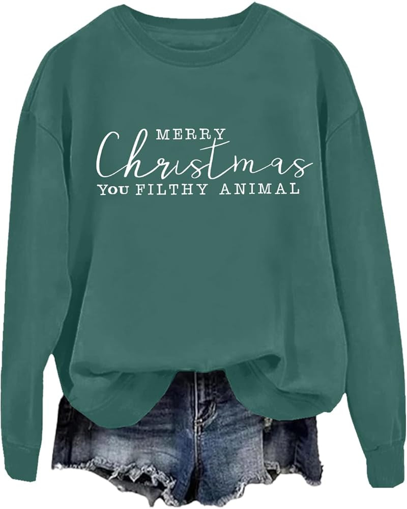 Merry Christmas You Filthy Animal Sweatshirt, Merry Christmas You Filthy Animal Shirt, Christmas ... | Amazon (US)