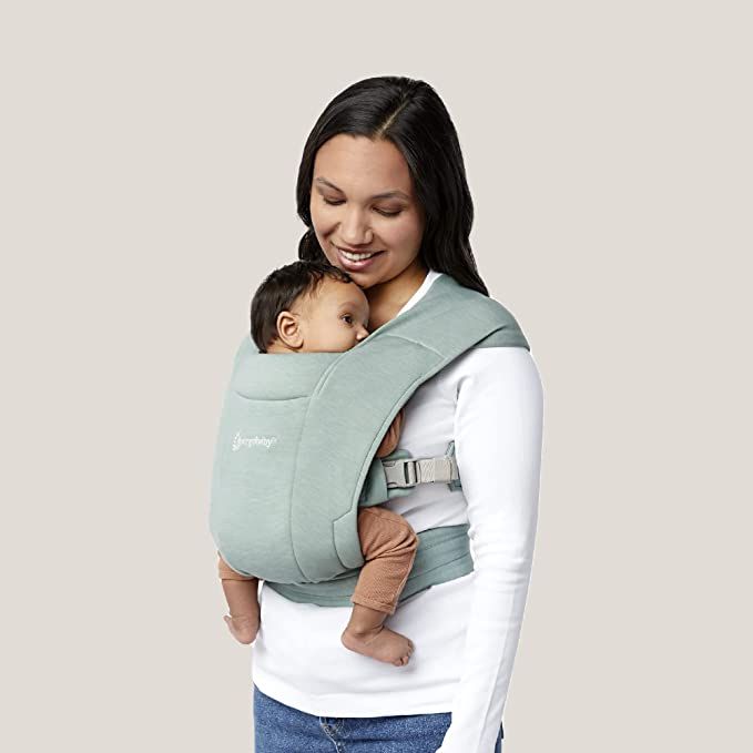 Ergobaby Embrace Cozy Newborn Essentials Baby Carrier Wrap (7-25 Pounds), Premium Cotton, Jade Gr... | Amazon (US)