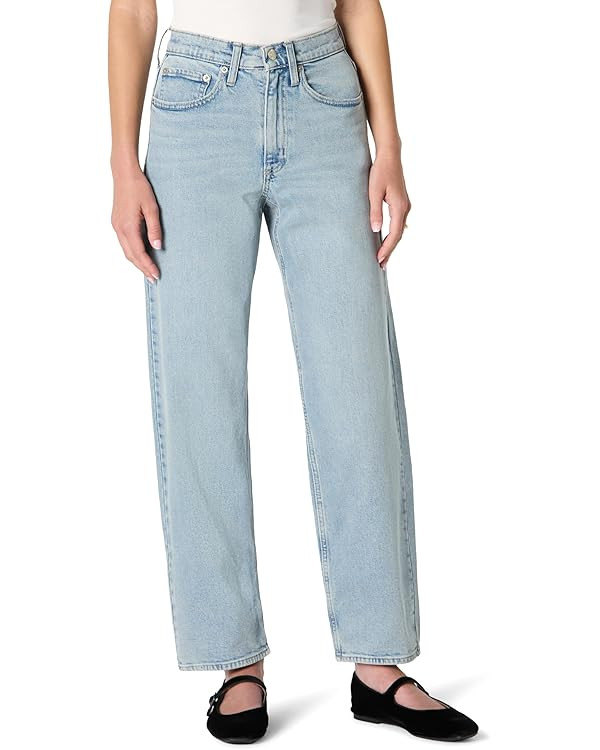 Amazon Essentials Womens Low Stretch High-Rise Barrel Leg Jean | Amazon (US)