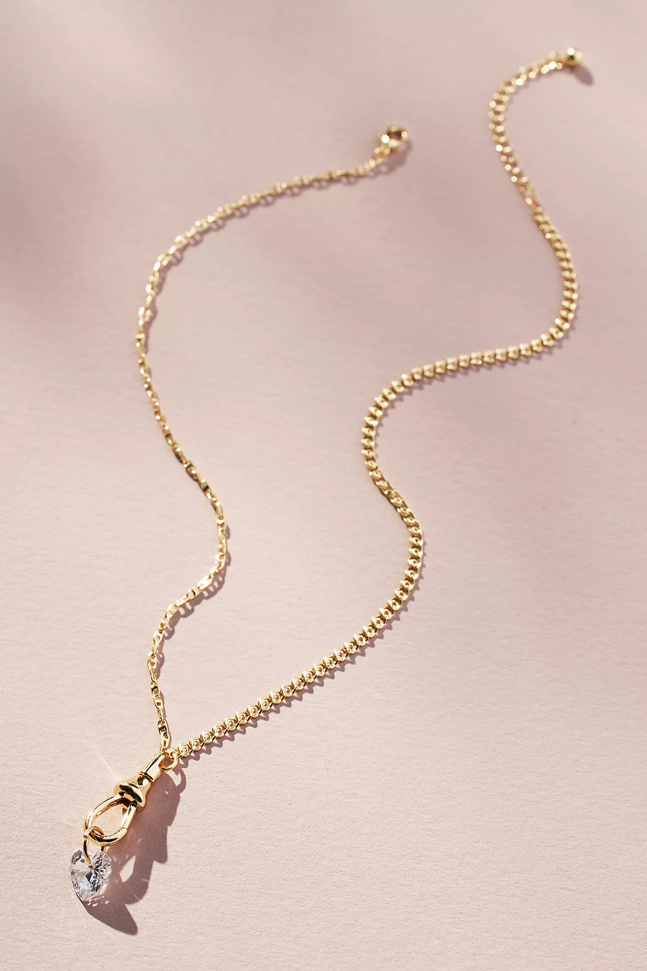 Floating Heart Latch Charm Necklace | Anthropologie (US)