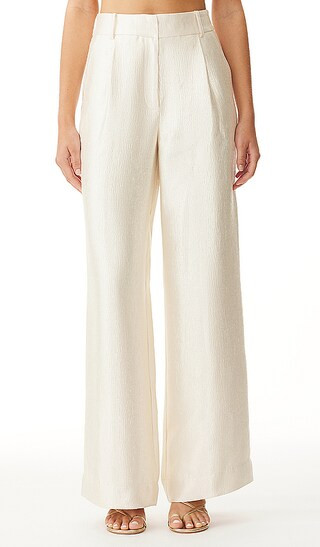 Malcolm Satin Pant in Cream | Revolve Clothing (Global)