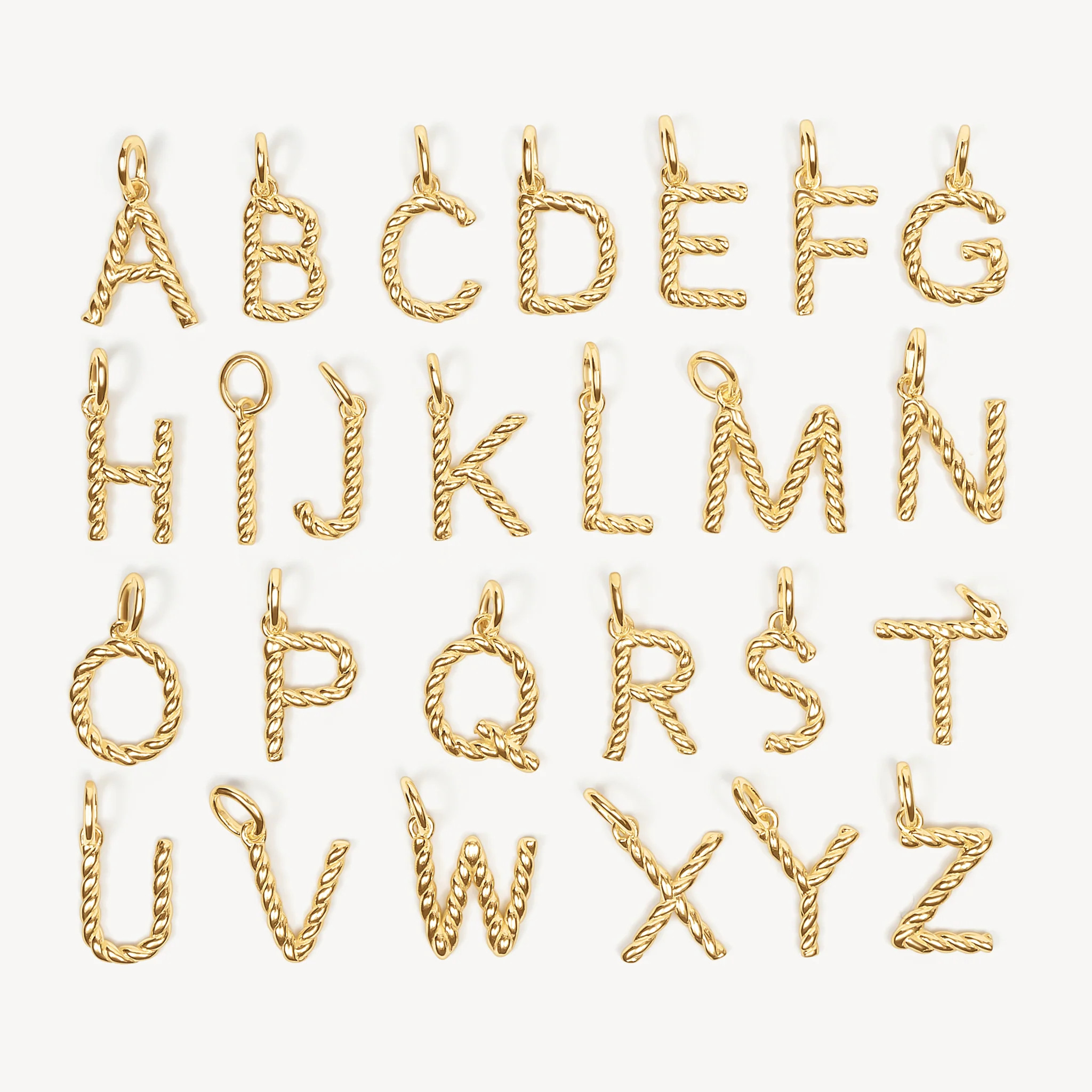 Braided Letter Charm | Hillberg & Berk | Hillberg & Berk