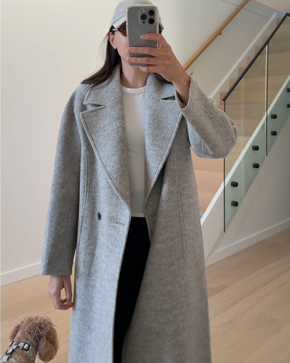 Leggings and oversized coat outfit for a walk to coffee on a Sunday morning 🩶

#LTKstyletip #LTKwinter #LTKaustralia