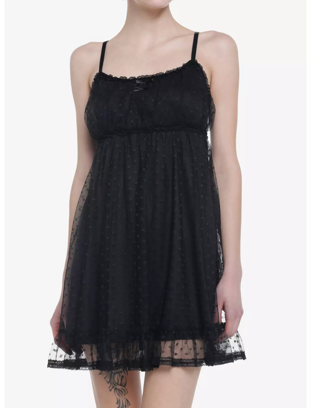 Black Empire Waist Slip Dress | Hot Topic