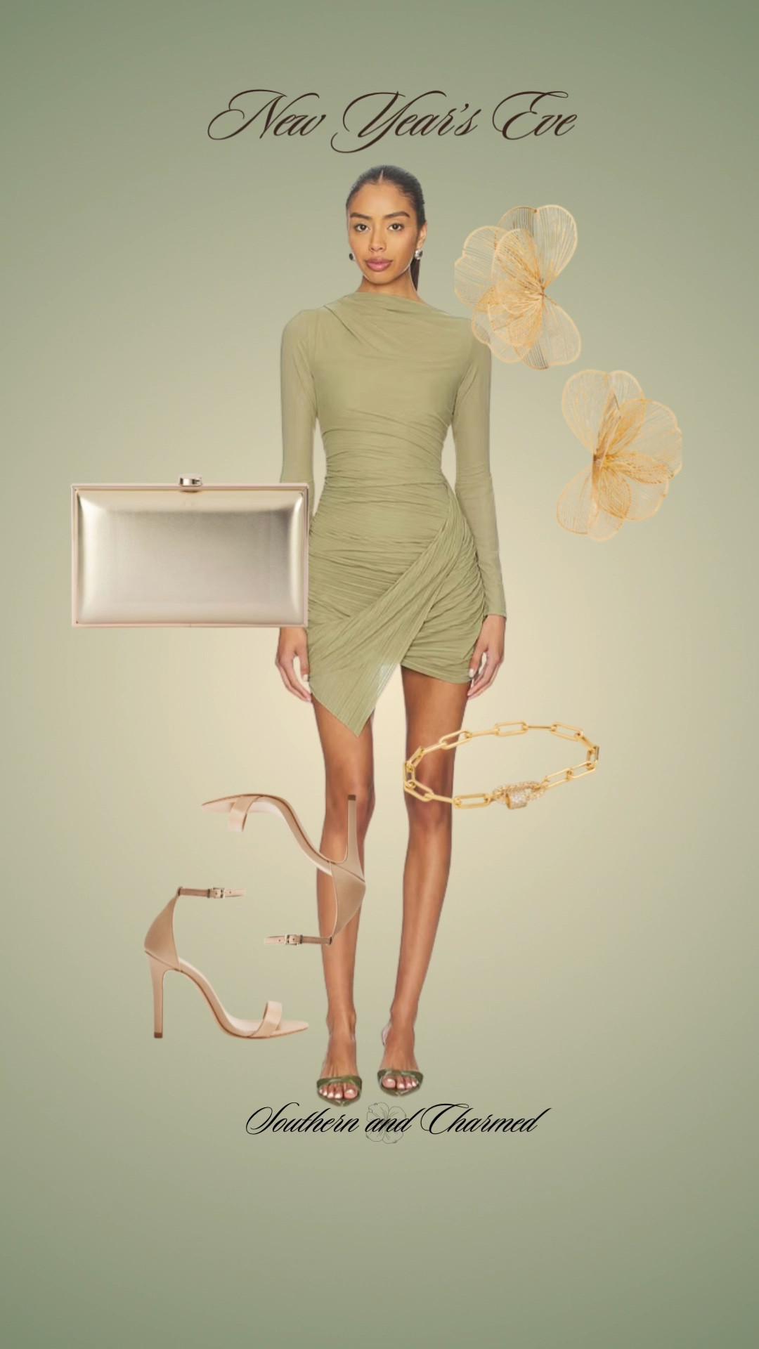 Tropical New Year’s Eve. Destination wedding outfit idea. New Year’s Eve outfit idea. New Year’s Eve. Cocktail dress. Long sleeve cocktail dress. Warm weather cocktail dress. Green cocktail dress  

#LTKHoliday #LTKSeasonal #LTKWedding