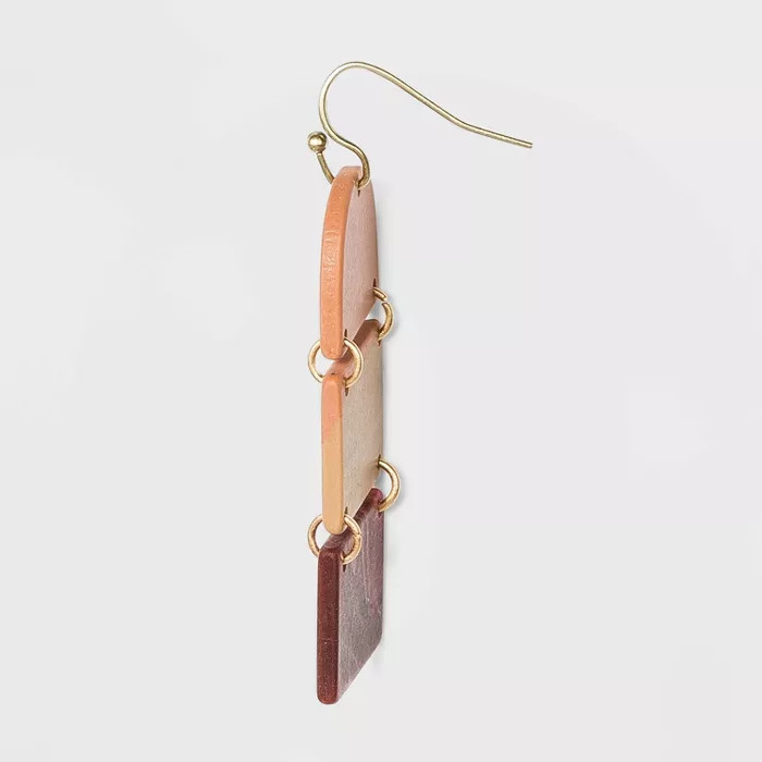 Patterned Bar Tiered Drop Earrings - Universal Thread™ | Target