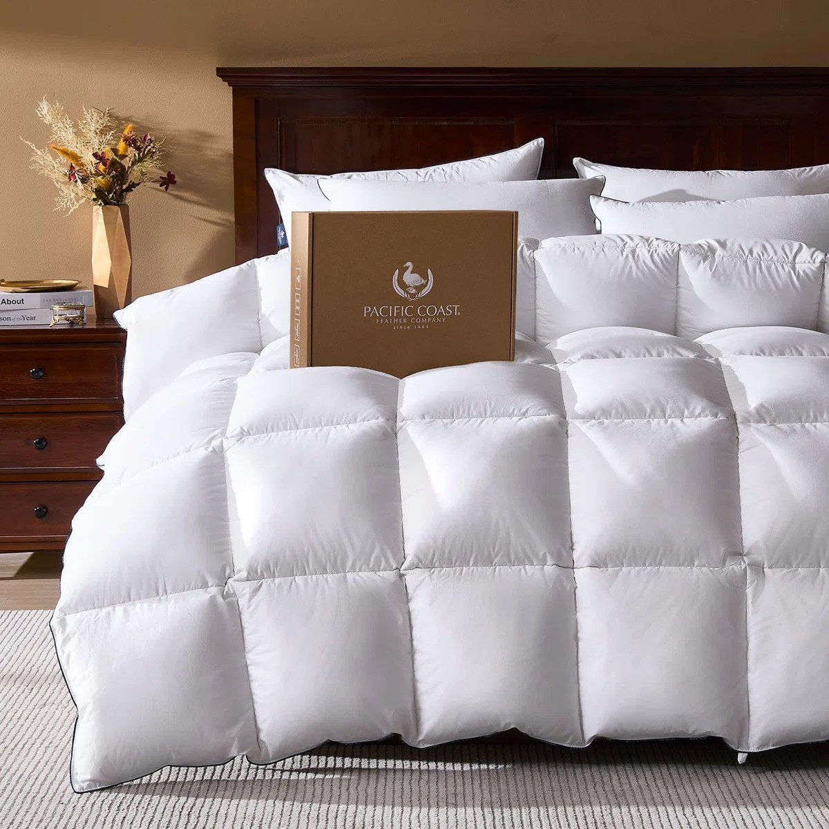 Pacific Coast Luxury Goose Feather and Down Comforter, All Season 100% Cotton Hotel Style Duvet I... | Wayfair North America