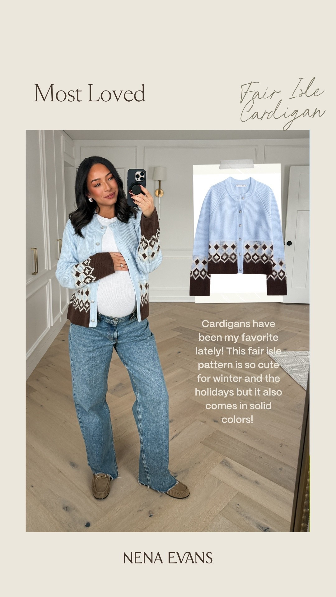 Your most loved last week 🥰 Wearing size S white tee, size M fair isle cardigan and size 29 low rise jeans (medium wash)


Winter outfit 
Winter fashion
Casual outfit 
Weekend outfit 
Holiday outfit 

#LTKHoliday #LTKFindsUnder100 #LTKSeasonal