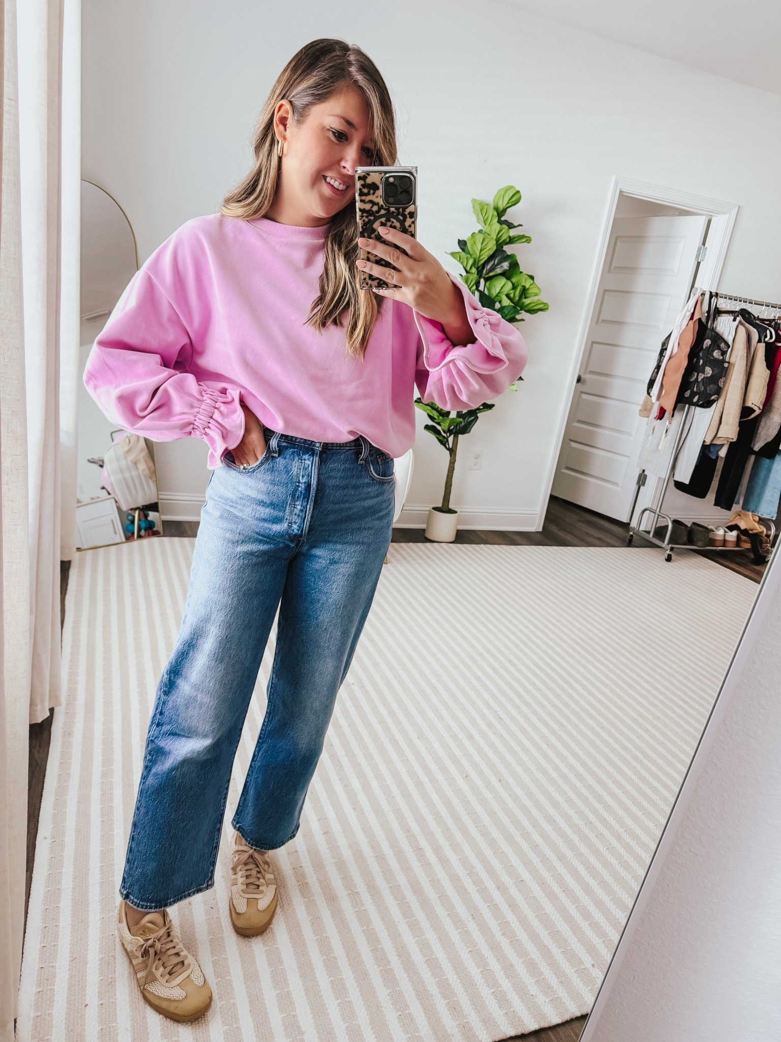 Valentines outfit, spring transitional outfit, straight leg denim 

Wearing medium in top and 29 in jeans 

#LTKootd #LTKValentine