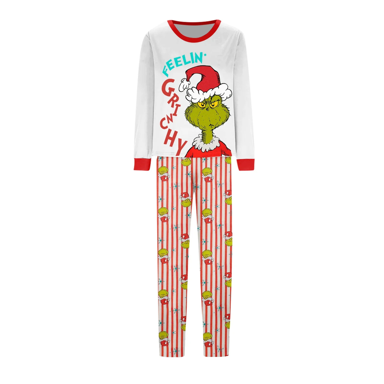 Onlypjs Christmas Pajamas Family Matching Sets, Festive Xmas PJs with Long Sleeve Tops and Printe... | Walmart (US)