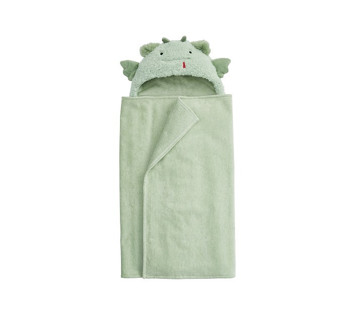 Dragon Sherpa Kid Hooded Towel | Pottery Barn Kids