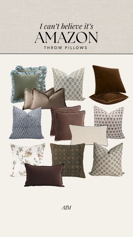 Amazon Throw Pillows!

pillows, affordable pillows, budget friendly pillows, budget friendly home decor, amazon home finds, amazon favorites, amazon pillows, floral pillow, velvet pillow, lumbar pillows

#LTKhome #LTKfindsunder50 #LTKfindsunder100