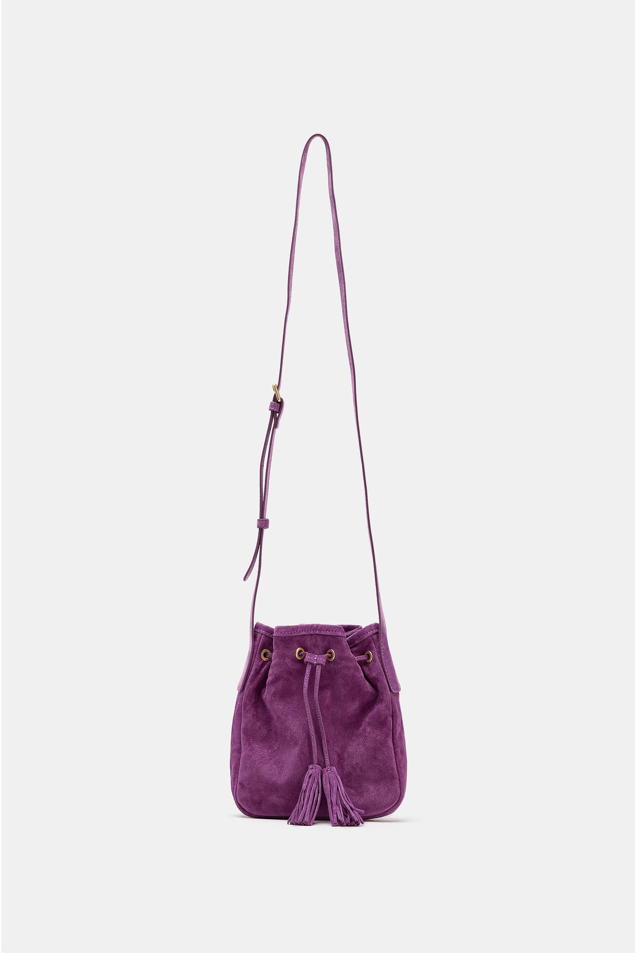 GATHERED LEATHER MINI CROSSBODY BAG | Zara US