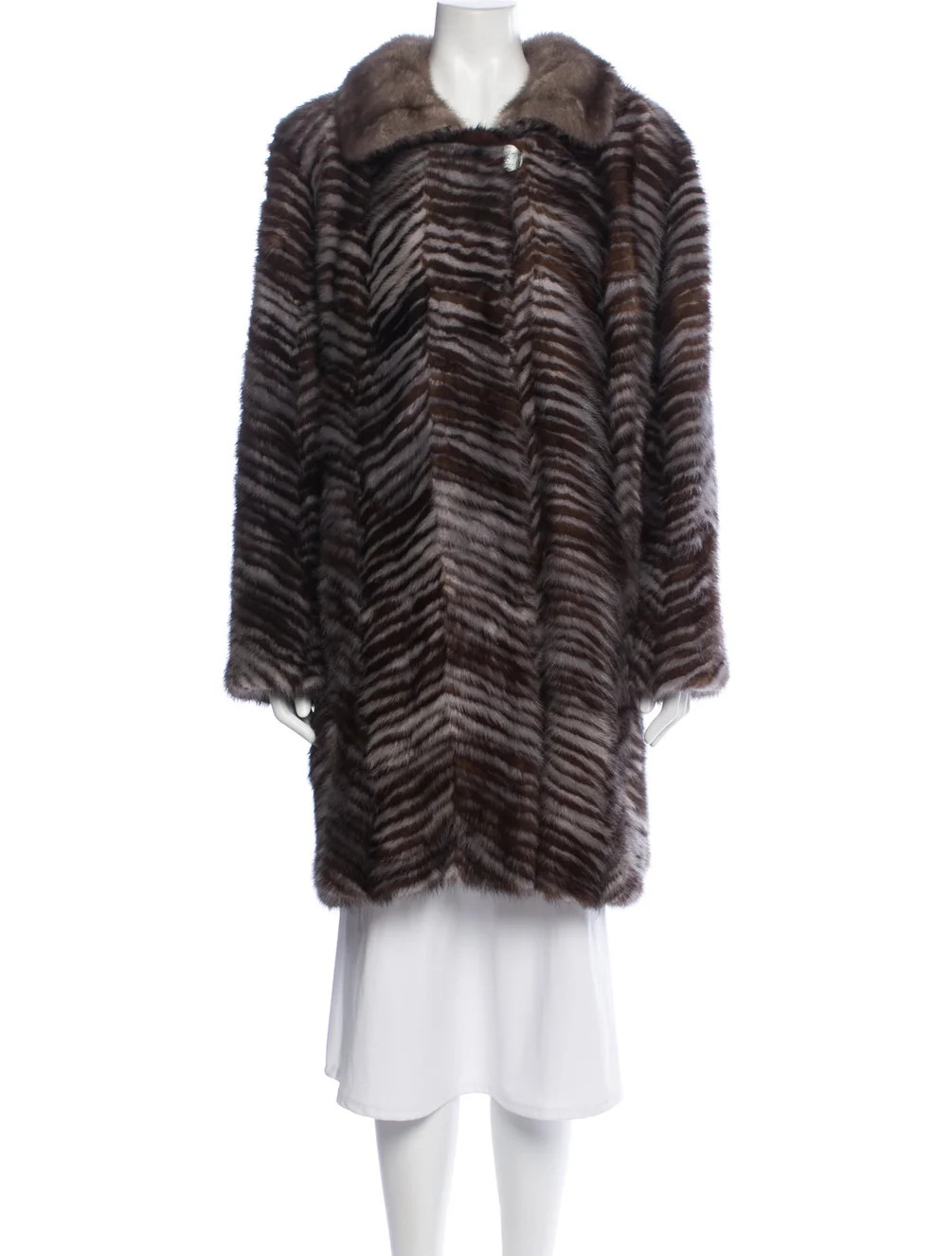 Striped Fur Coat | The RealReal