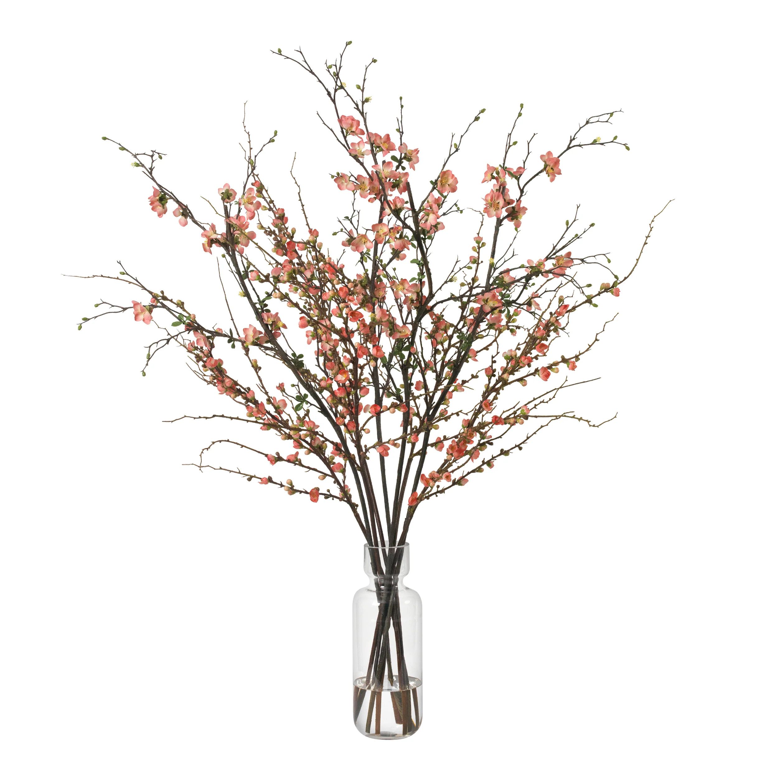 Quince Blossoms in Glass Vase - Pre-Order | Diane James Home